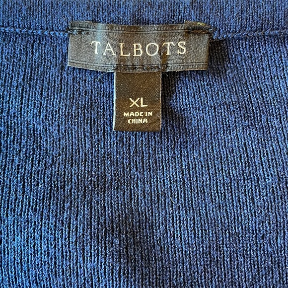 TALBOTS top XL bell sleeve blue - Picture 6 of 8